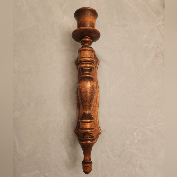 Home Interiors Other - Home Interiors Wooden Carved Sconce and Diamond Crysral Sconce Candle Holder